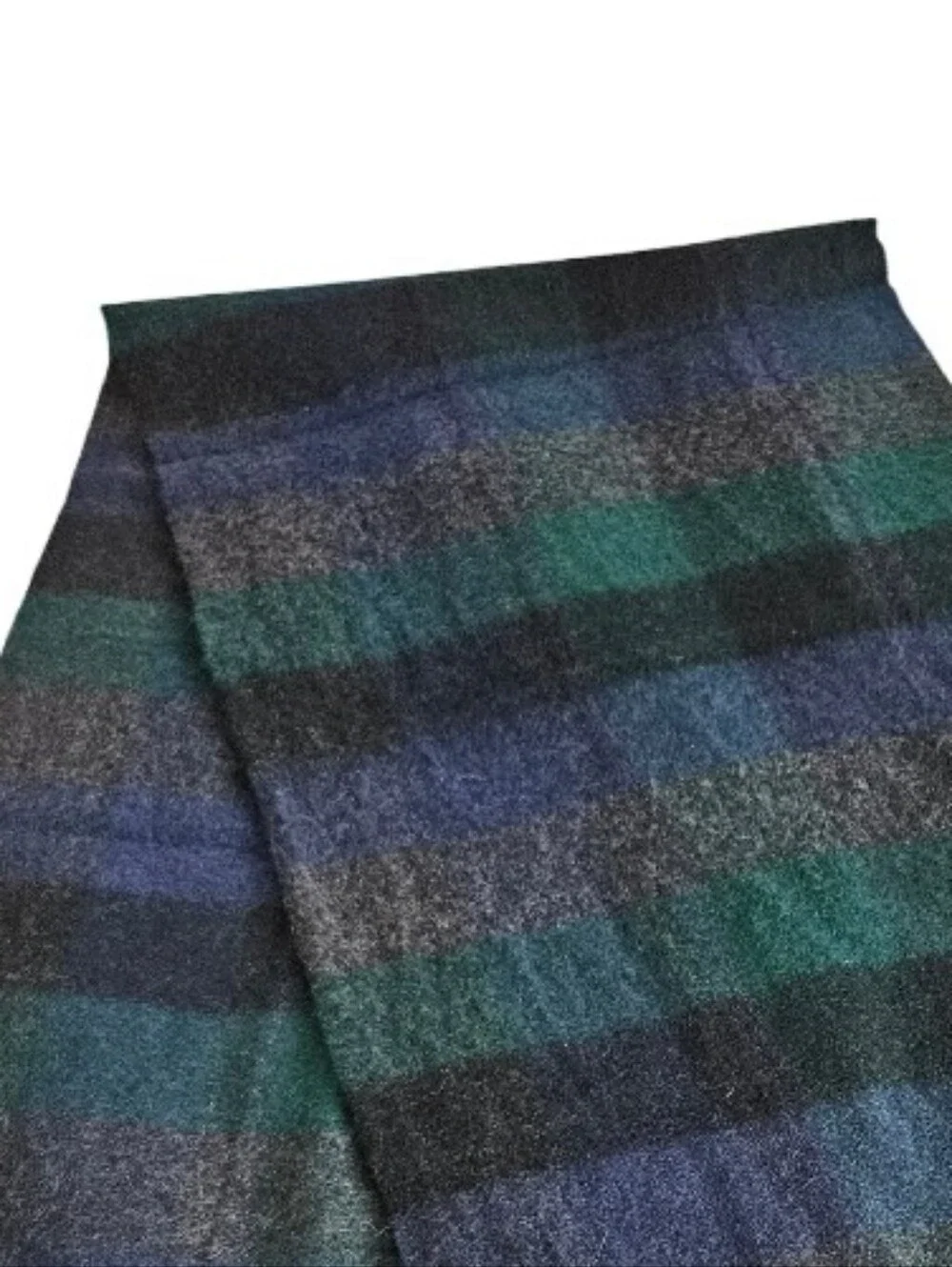 Club Room 100% Cashmere Tartan Pattern  Fringe Scarf Unisex